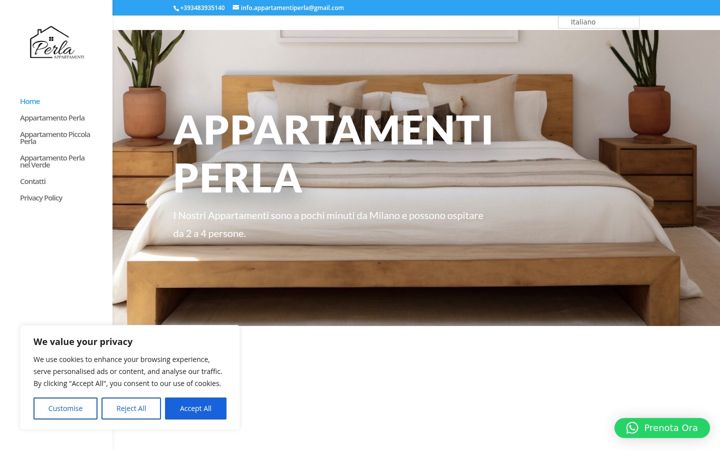 Screenshot of appartamentiperla.it