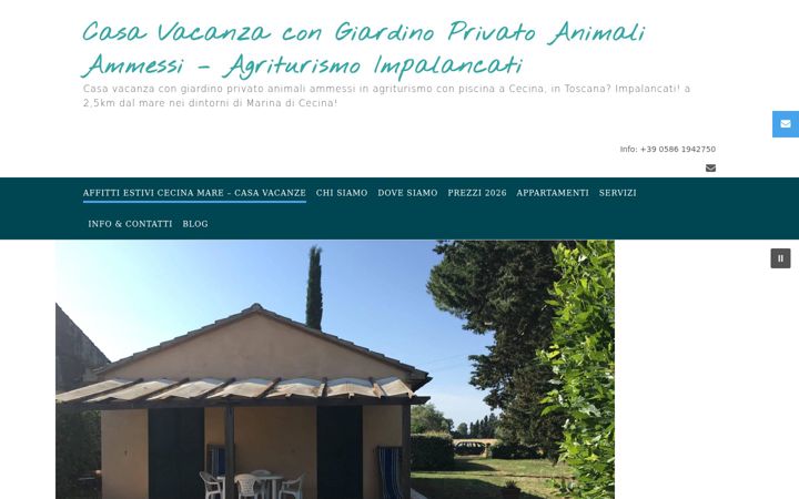Screenshot of appartamentivacanzececina.it