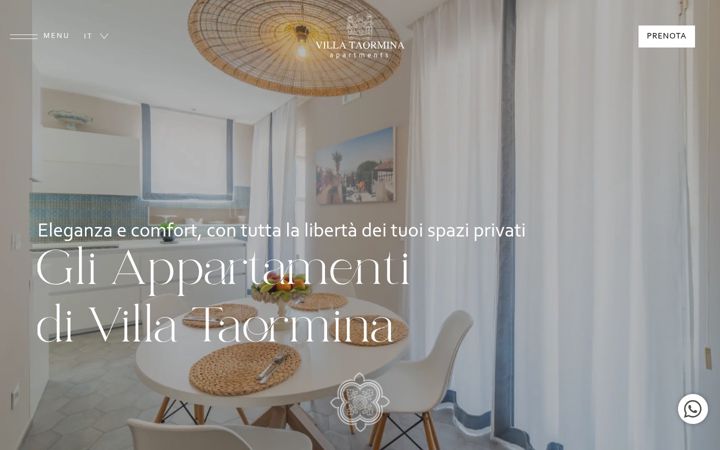 Screenshot of appartamentivillataormina.com