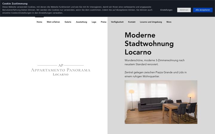 Screenshot of appartamento-panorama.com