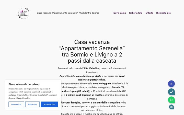 Screenshot of appartamento-valdidentro-bormio.it
