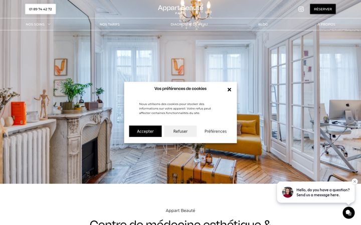 Screenshot ta' appartbeaute.com