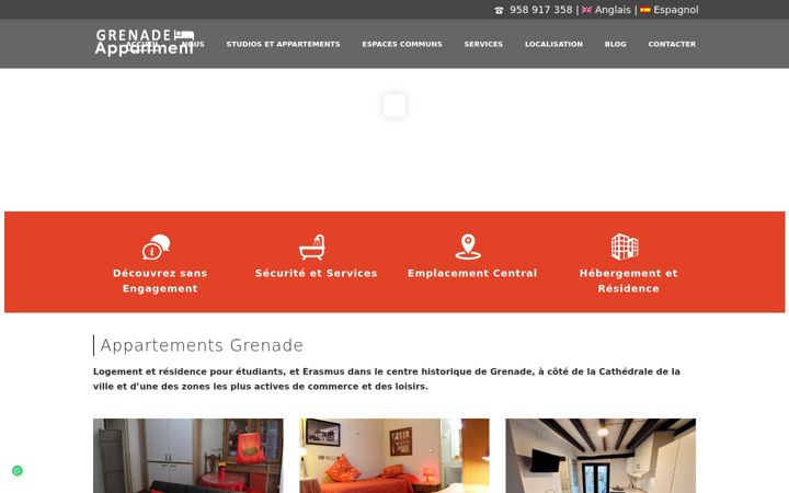 Posnetek zaslona appartement-grenade.fr