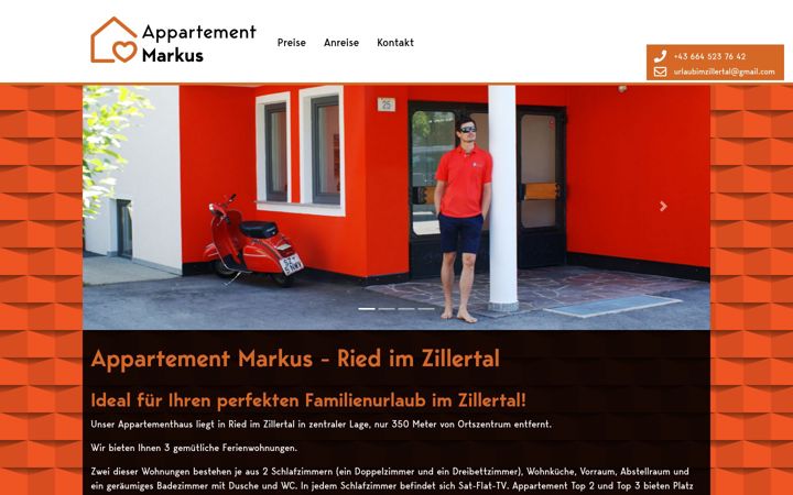 Screenshot of appartement-markus.at
