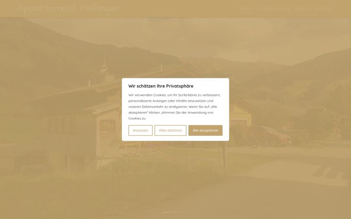 Screenshot of appartement-palfinger.at