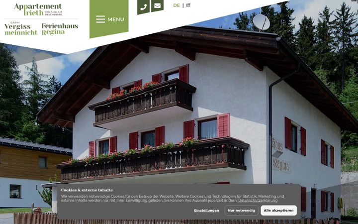 Screenshot of appartement-prieth.com