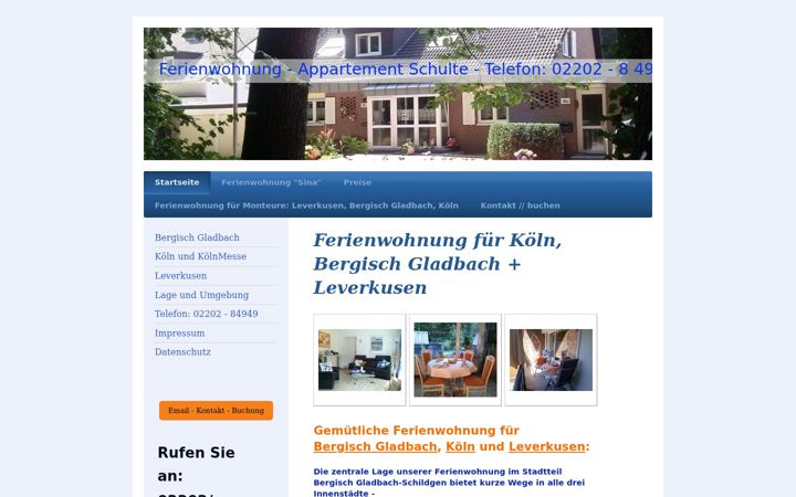 Screenshot of appartement-schulte.de