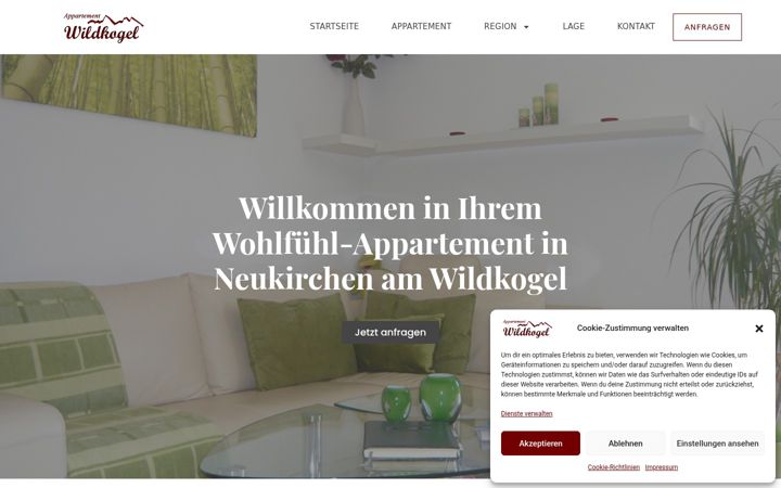 Screenshot ta' appartement-wildkogel.at