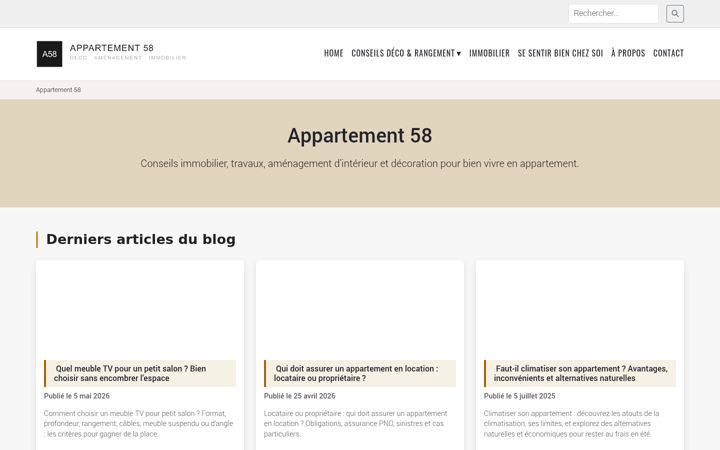 Screenshot of appartement58.com
