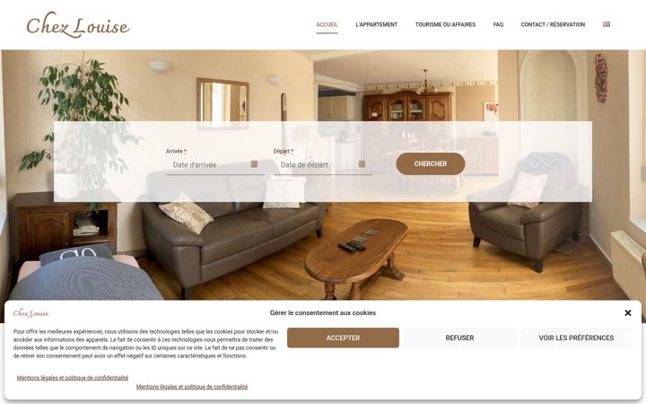 Screenshot ta' appartementdelouise.fr