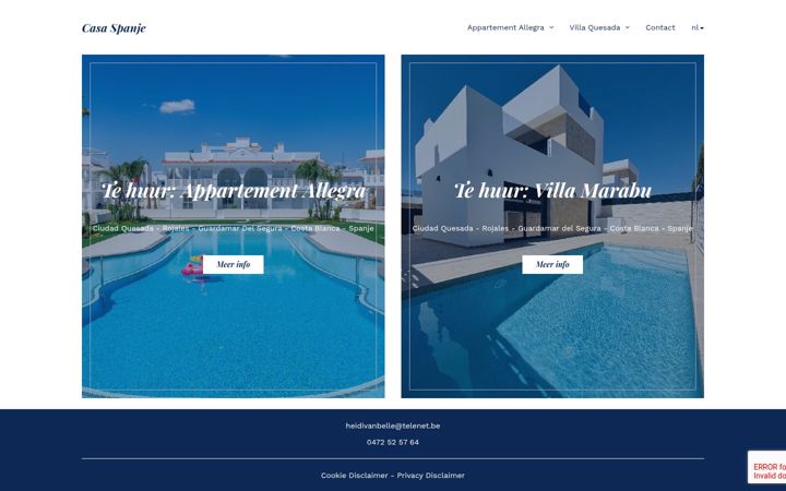 Screenshot of appartementen-costablanca.com