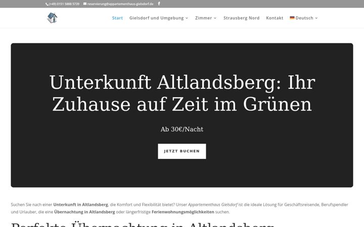 Screenshot ta' appartementhaus-gielsdorf.de