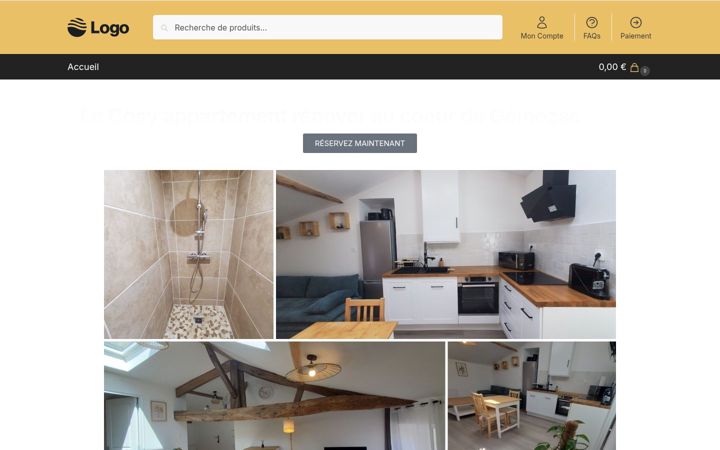 Screenshot of appartementlecosy.com