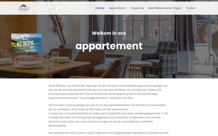 Screenshot ta' appartementmuhlbach.nl