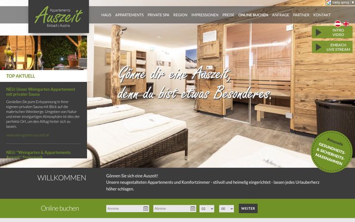 Screenshot ta' appartements-auszeit.at
