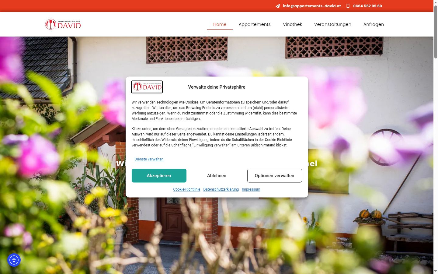 Screenshot tal-banner tal-kunsens muri qabel kwalunkwe interazzjoni