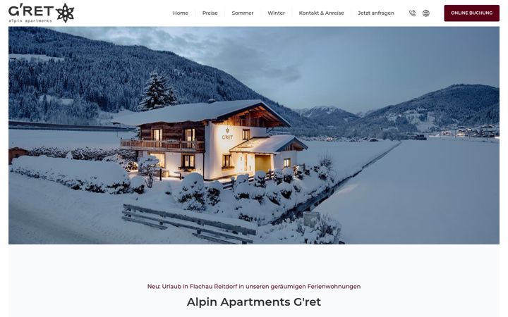 Screenshot ta' appartements-gret.at