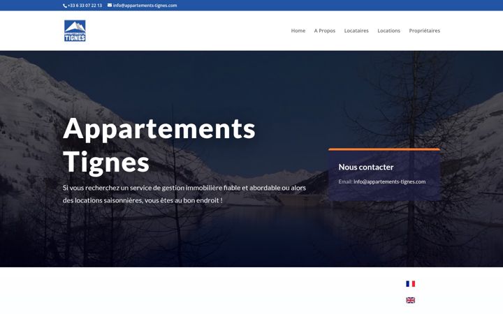 Screenshot of appartements-tignes.com
