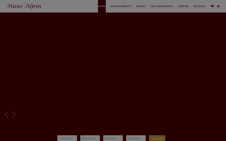 Screenshot of appartements-uderns.at