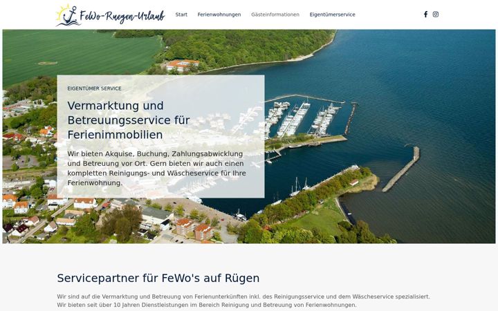 Екранна снимка на appartementservice-ruegen.de