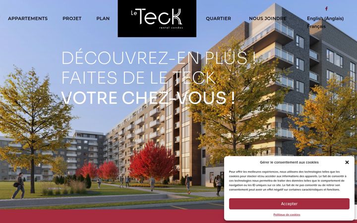 Screenshot του appartementsleteck.ca