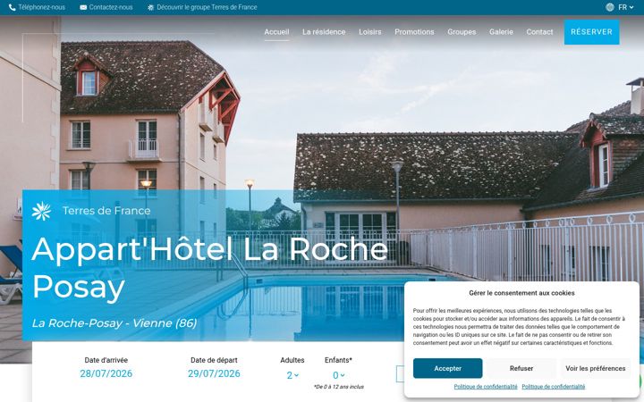 Screenshot του apparthotel-larocheposay.com
