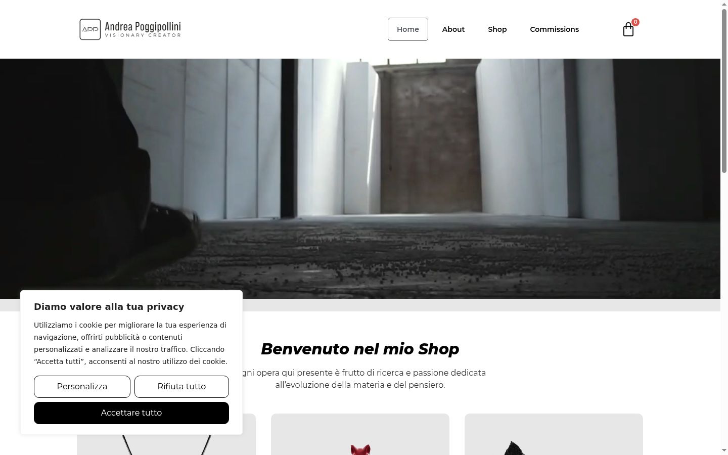 Screenshot του banner συγκατάθεσης που εμφανίστηκε πριν από οποιαδήποτε αλληλεπίδραση