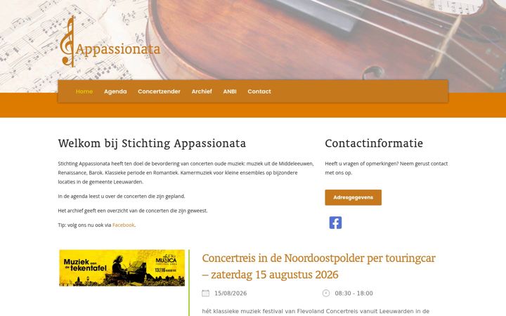 Screenshot of appassionata-leeuwarden.nl