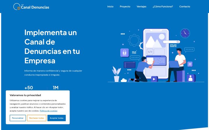 Screenshot του appcanaldenuncias.com