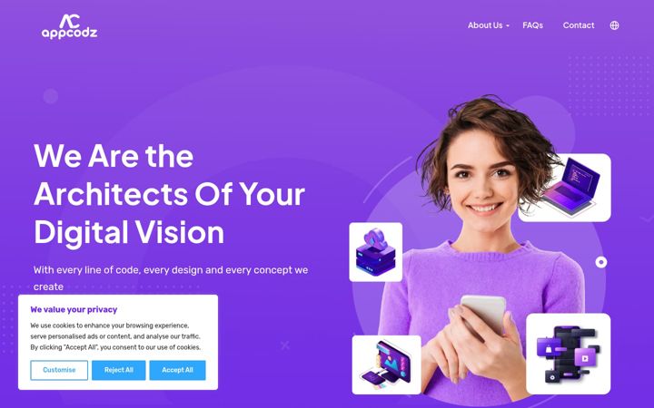 Screenshot of appcodz.com