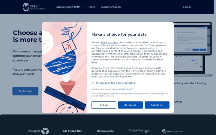 Ekraanipilt saidist appconsent.io