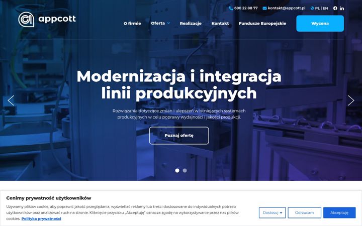 Screenshot of appcott.pl