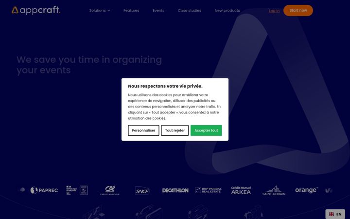 Screenshot of appcraft.events