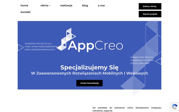 Screenshot of appcreo.pl