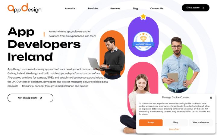 Screenshot ta' appdesign.ie