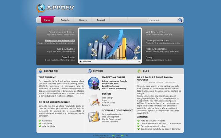 Screenshot of appdev.ro