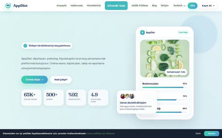 Screenshot of appdiet.co