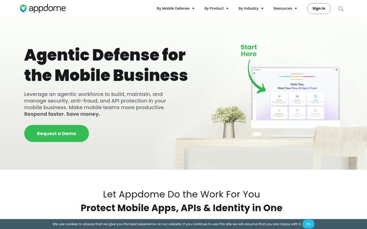 Screenshot ta' appdome.com