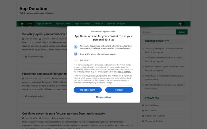 Snímek obrazovky appdonation.com.br