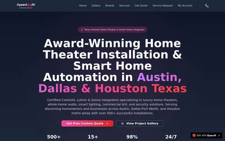 Screenshot of appealav.com