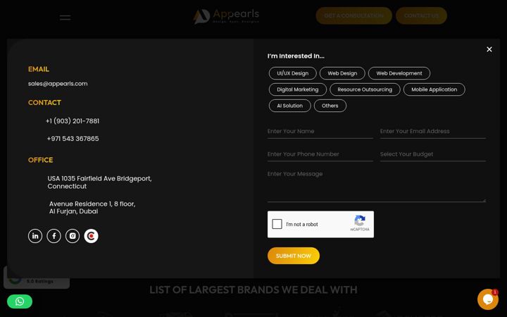 Screenshot του appearls.com