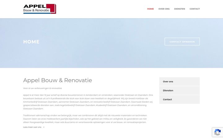 Zrzut ekranu appel-bouw.nl