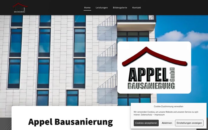 Screenshot of appel-gmbh.net