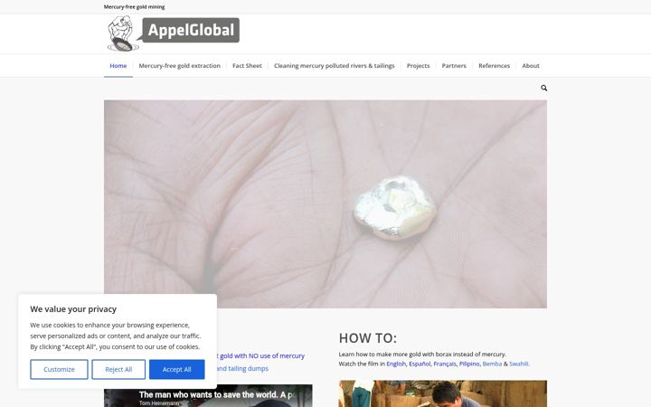 Screenshot of appelglobal.com