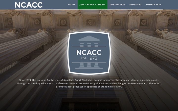 Screenshot of appellatecourtclerks.org