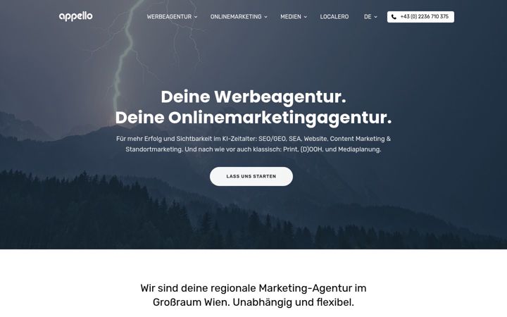 Ekrānuzņēmums no appello.at