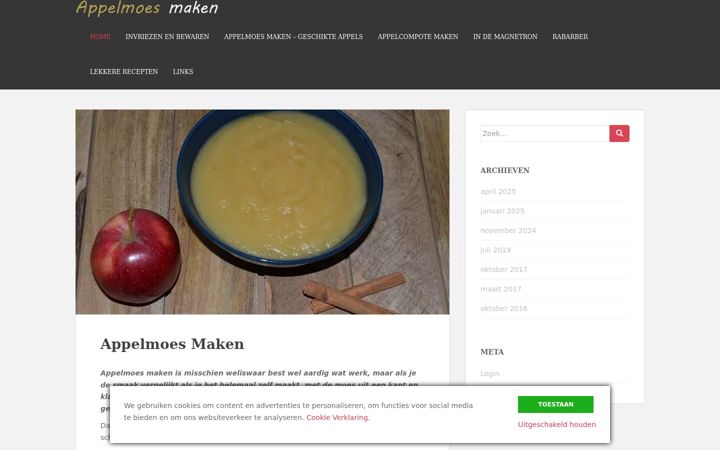 Screenshot of appelmoesmaken.eu
