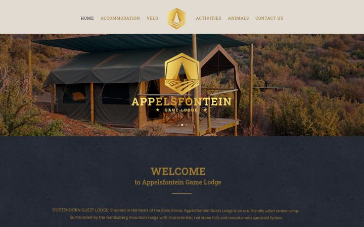Screenshot of appelsfontein.co.za