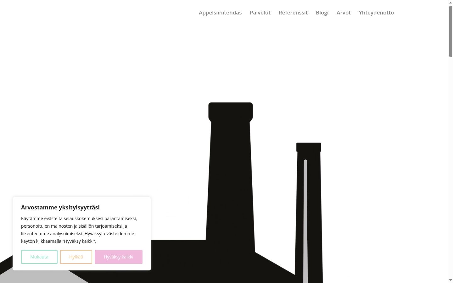 Screenshot des Einwilligungsbanners vor jeglicher Interaktion