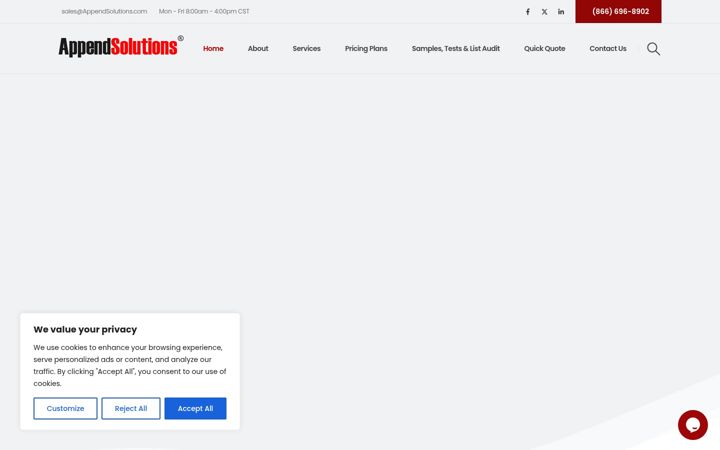 Screenshot ta' appendsolutions.com